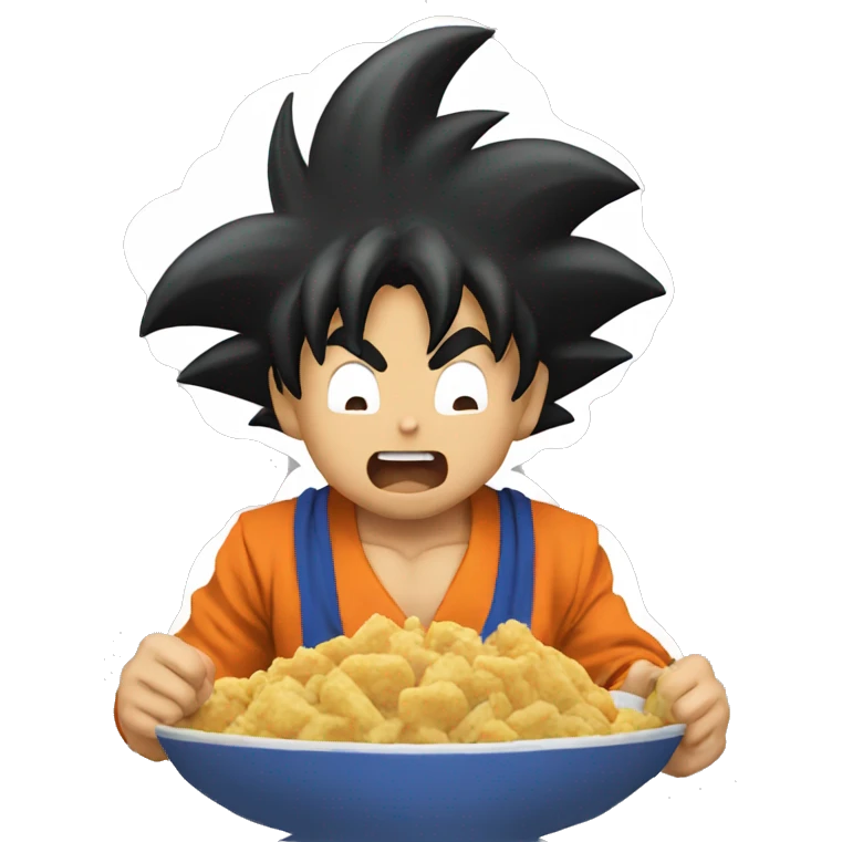 Goku eating food  emoji