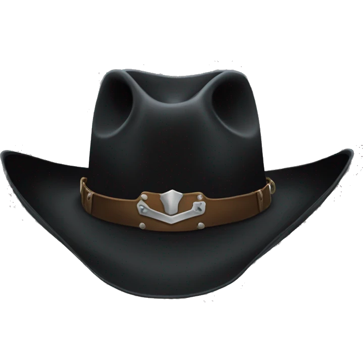 the lone ranger black cowboy hat emoji