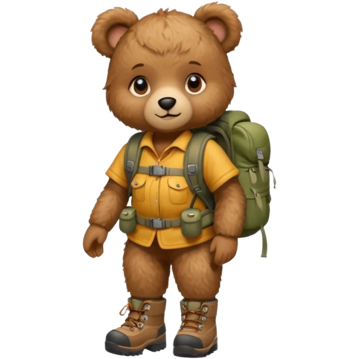 A female Teddy bear camping emoji