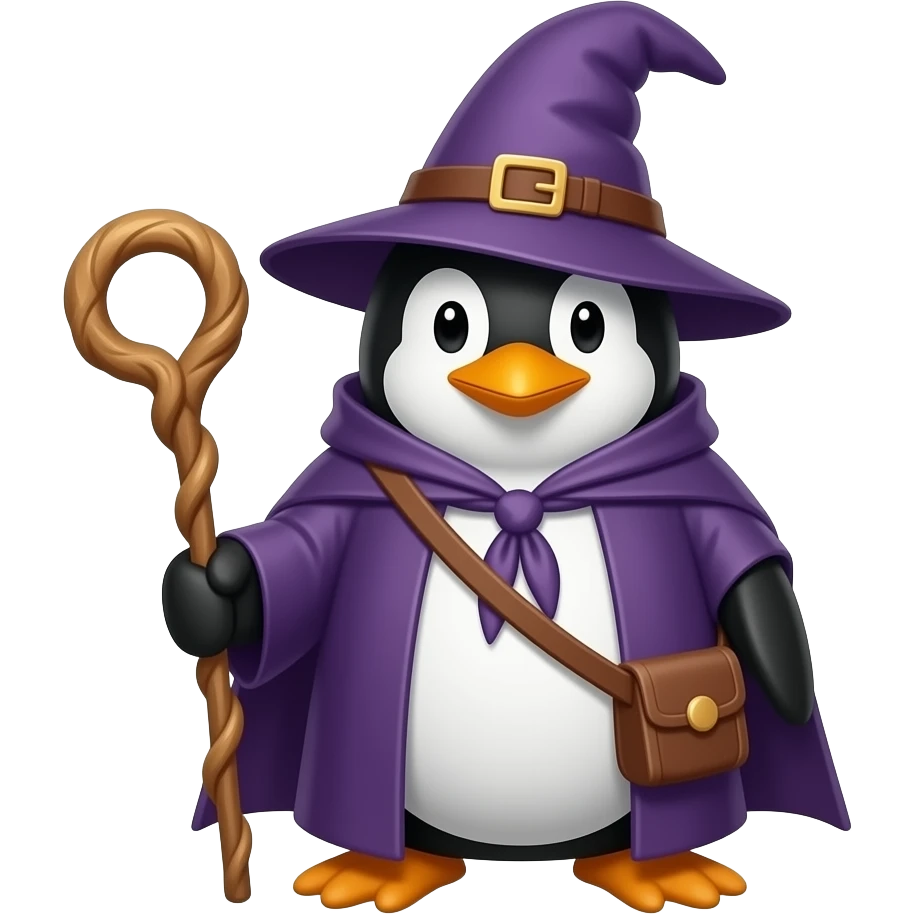 Penguin Wizard emoji