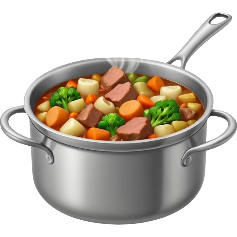 a saucepan with boiling stew emoji