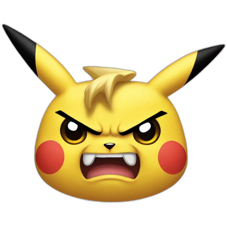 angry pikachu face emoji