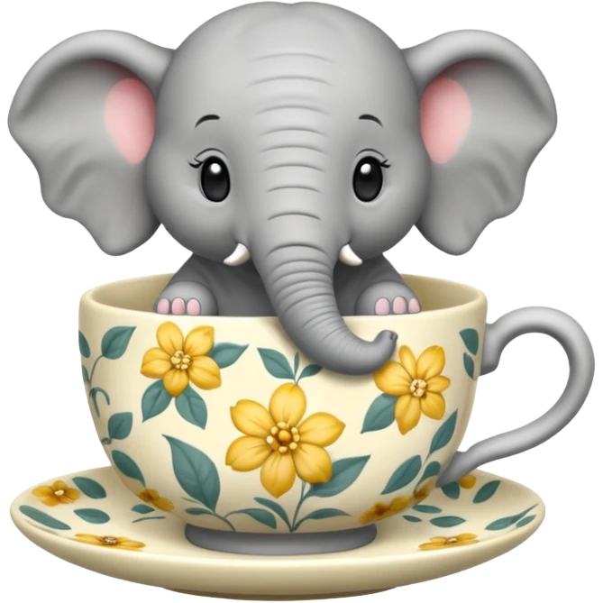 Elephant in a tea cup emoji