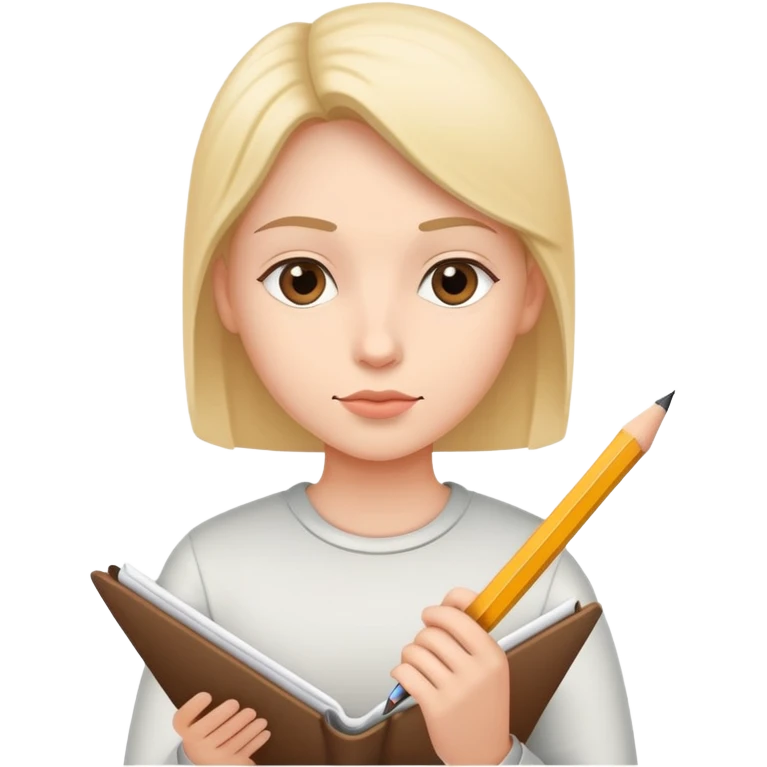 Person writing on paper with a pencil emoji
