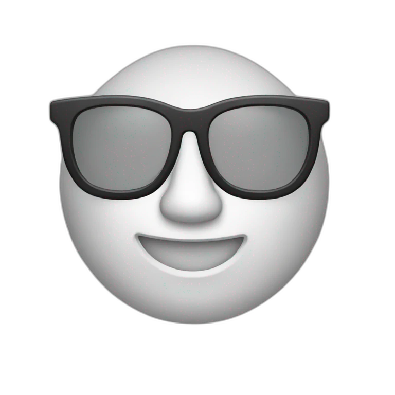 Chat à lunettes emoji