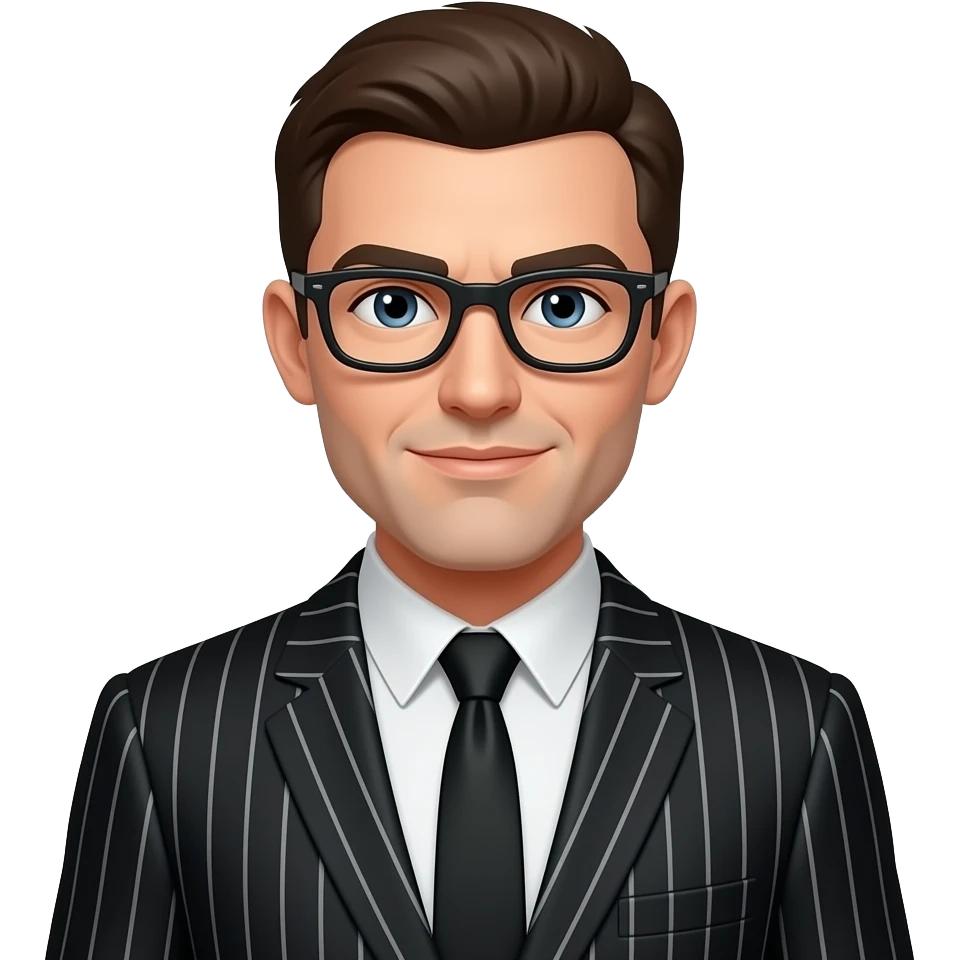 Ladrón traje negro con rayas blancas emoji