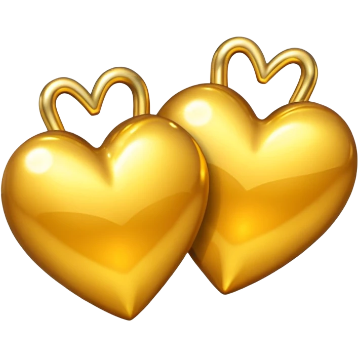 2 goldene funkelnde Herzen emoji