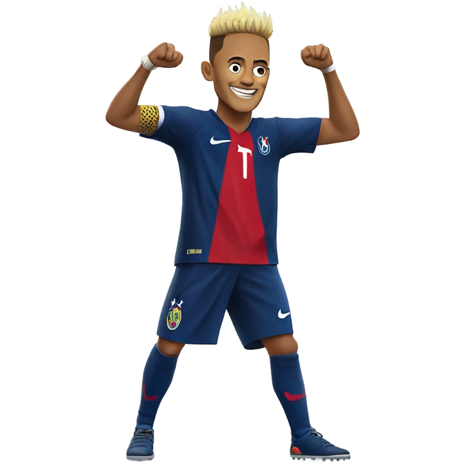 Neymar JR doing rock hands emoji