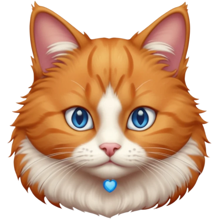 a ginger cat with blue eyes emoji