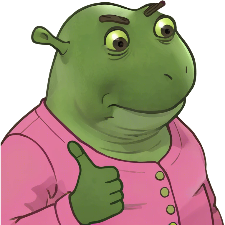 Pink shrek emoji