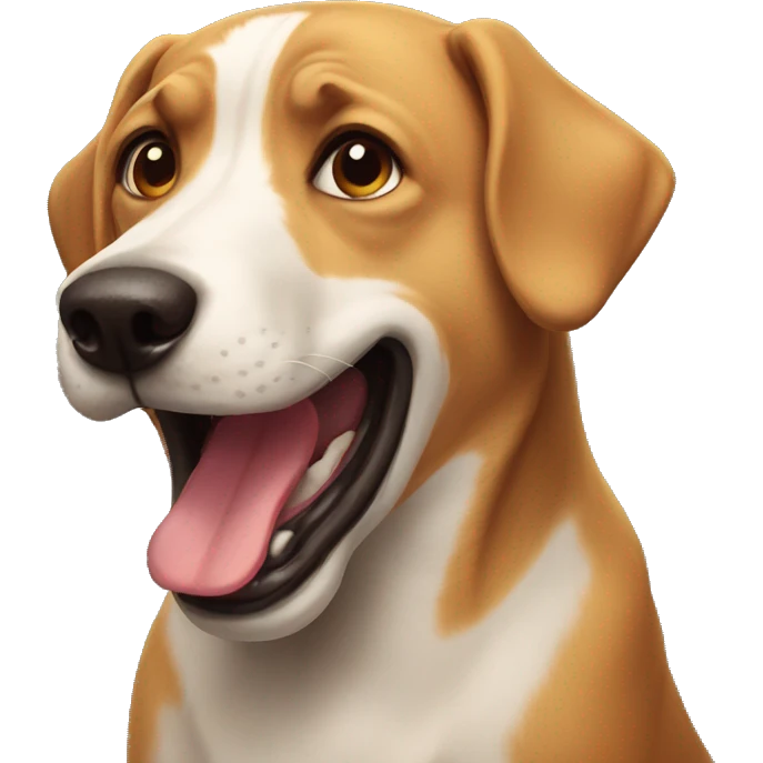 hysterical dog emoji