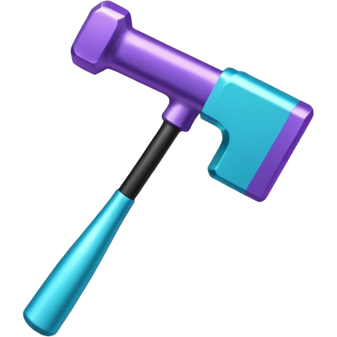 glitter purple and cian hammer ban emoji