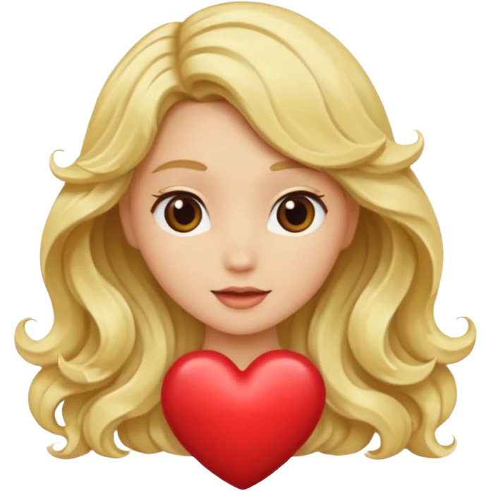 blonde heart just the hair colour not the face emoji