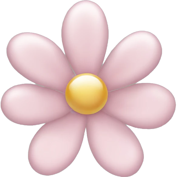 Pearl light pink flower emoji