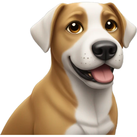 Dog on a train emoji