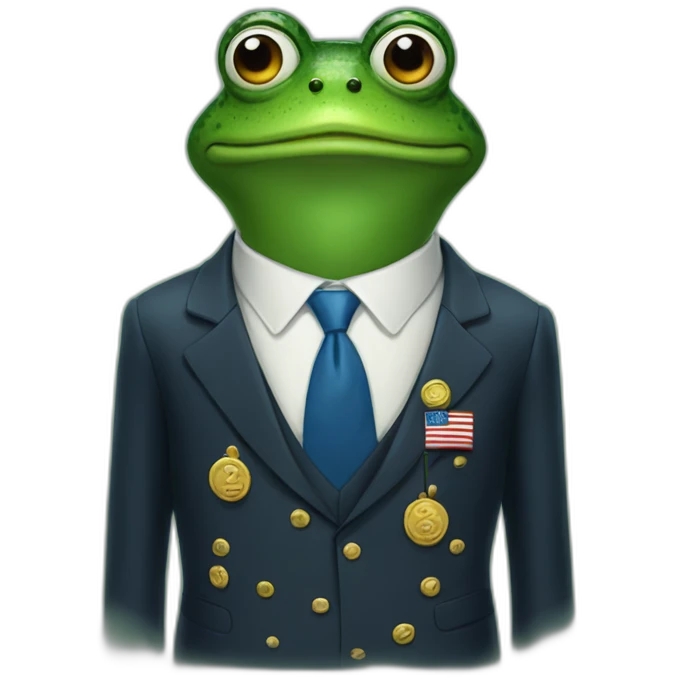 mr frog president smart emoji
