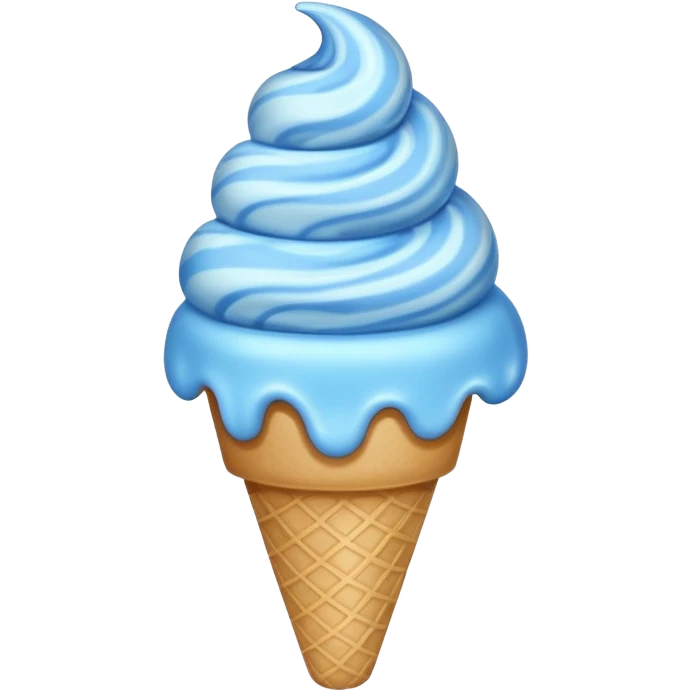 blue beachy ice cream emoji