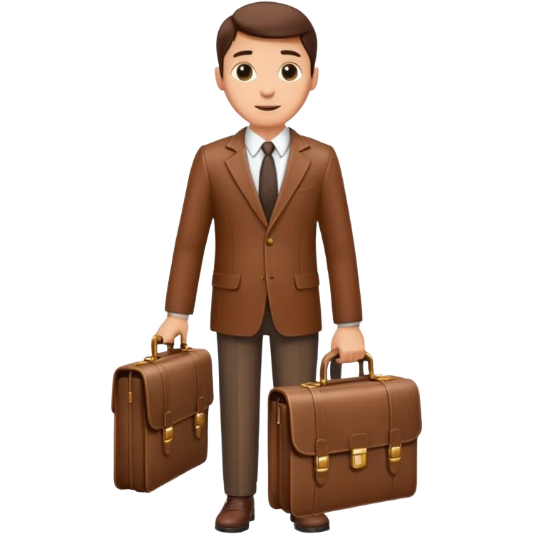 hombre elegante con maletin emoji