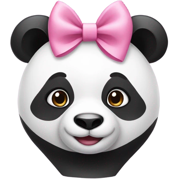 Panda with pink bow emoji