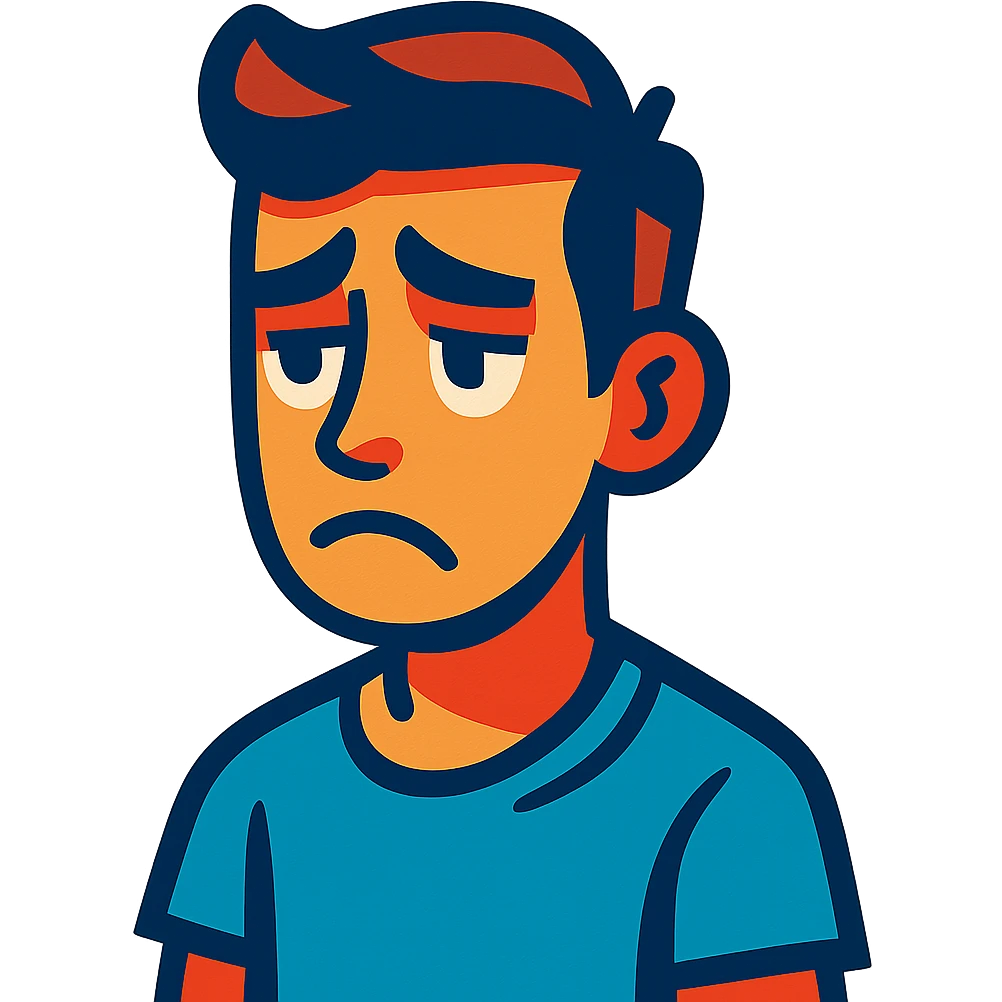 disappointed young man emoji