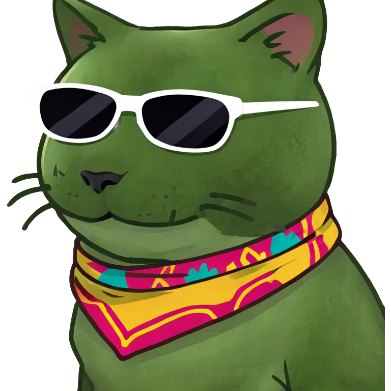 Cat with sunglasses emoji