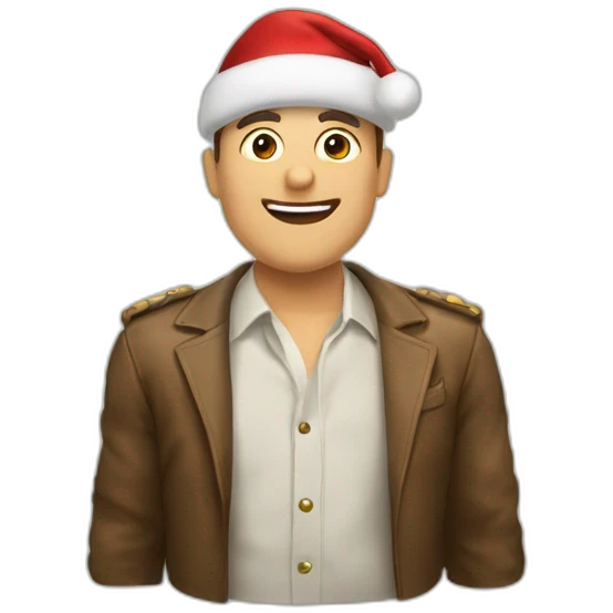 Sapins de Noël porter par le père Noël emoji