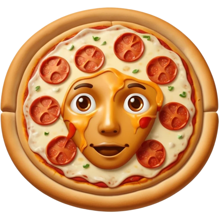 Pizza face emoji