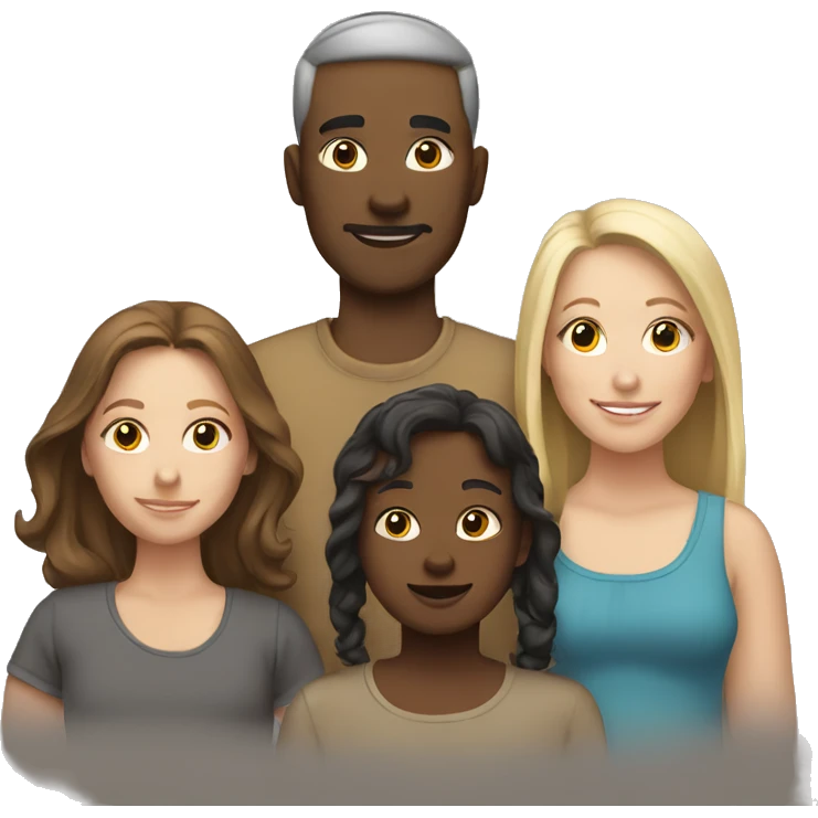 White Family of six emoji