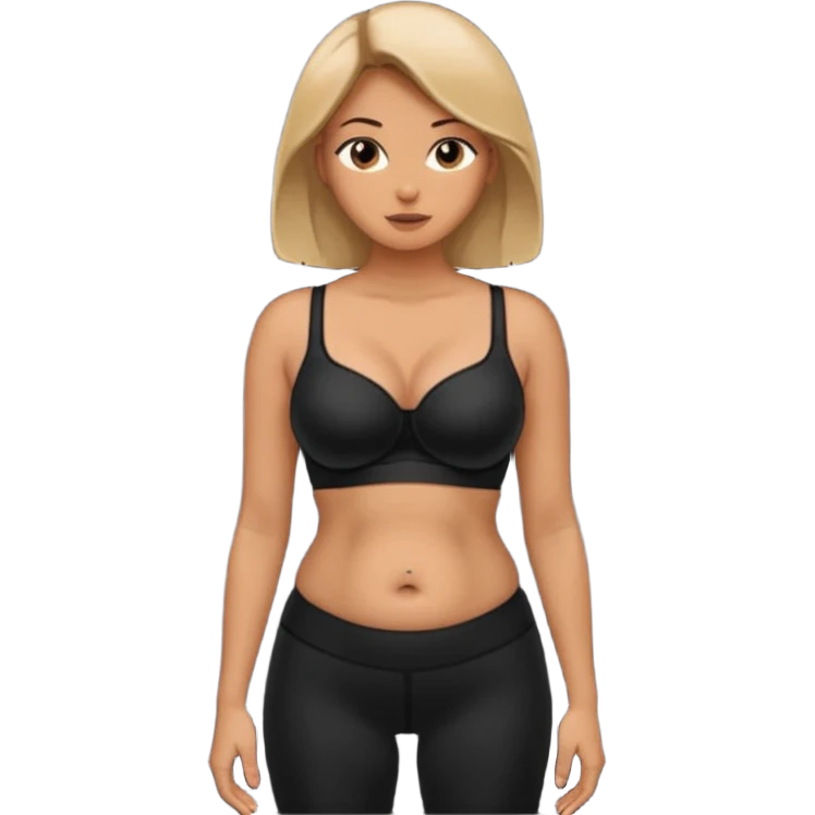 lego 
legging brassière noir gonflé ventre femme emoji