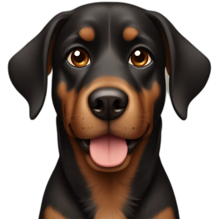 black and brown dog emoji