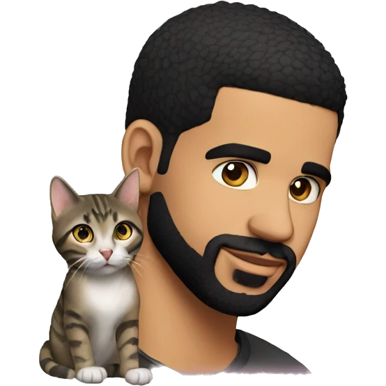 Drake avec un chat emoji