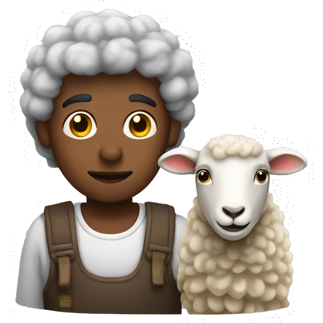 man with sheep emoji