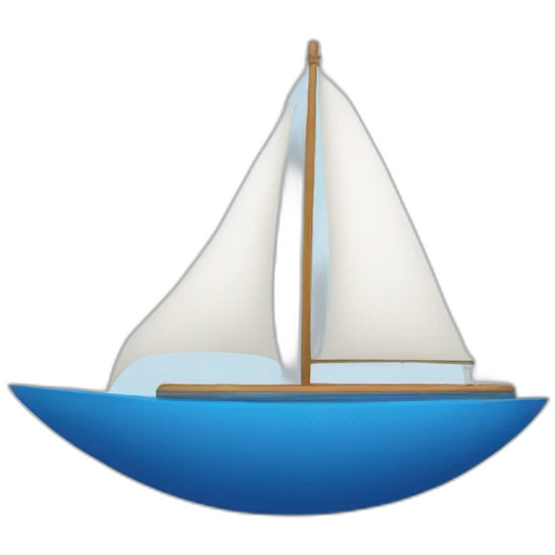 blue sailling boat white circle  emoji
