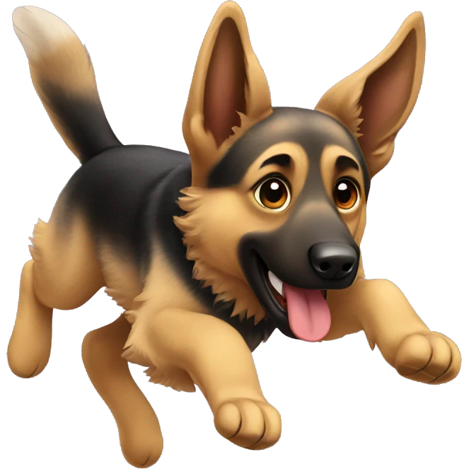 Flying German Shepard  emoji