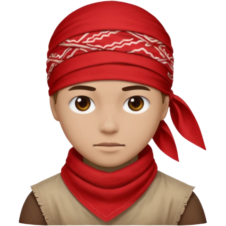 head bandana,Red, Negative: Character. emoji