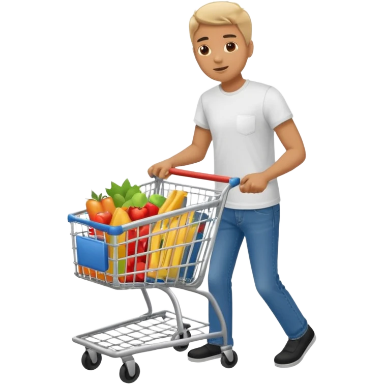 man-with-a-shopping-cart-full-body emoji