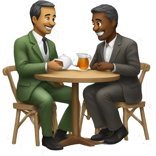   tea  with man  emoji