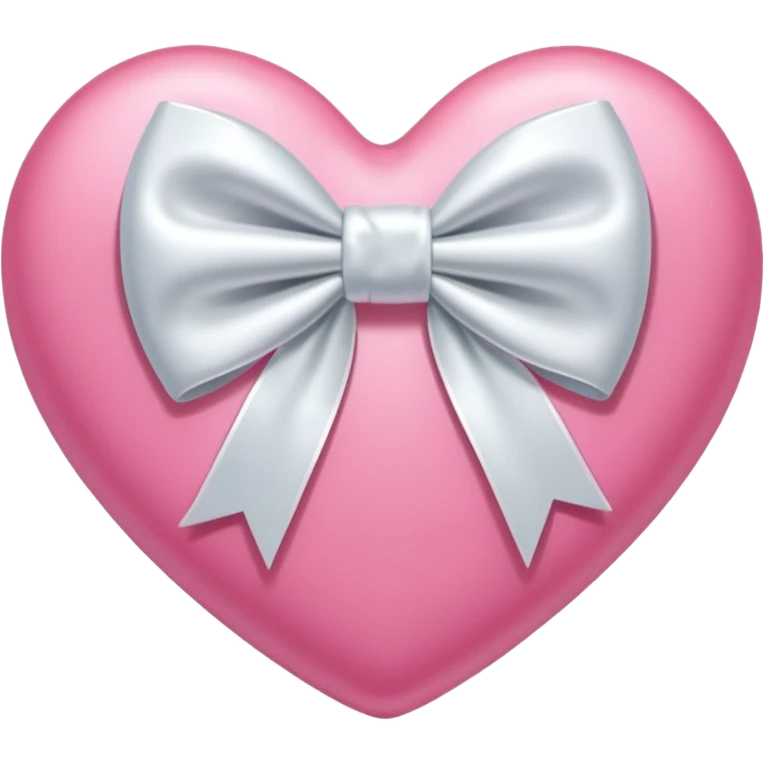 Pink heart with white bow  emoji