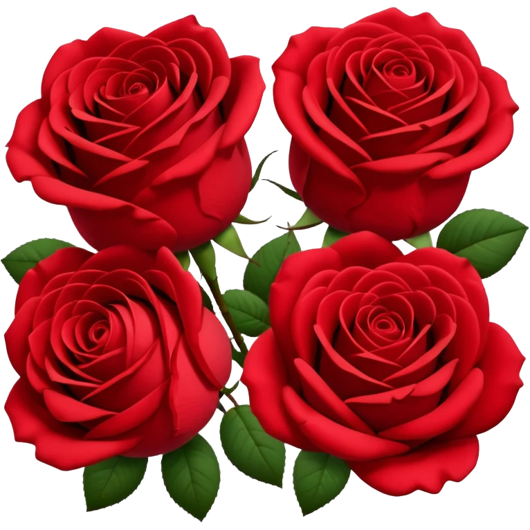 3d rending Realistic Still life, Deep red roses emoji