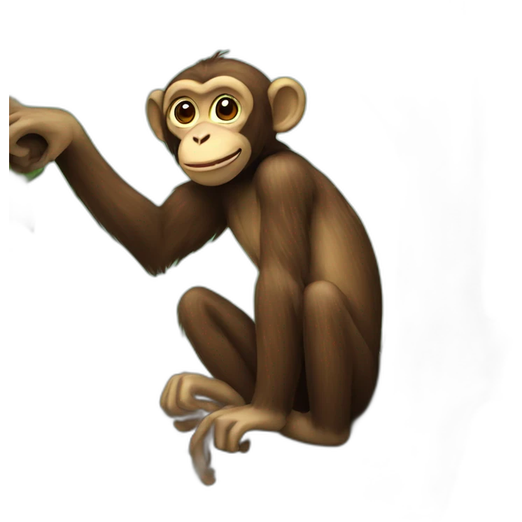 Monkey on a tree emoji