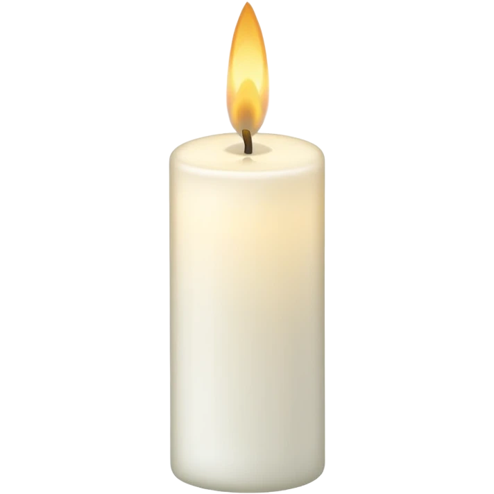 white thin candle emoji