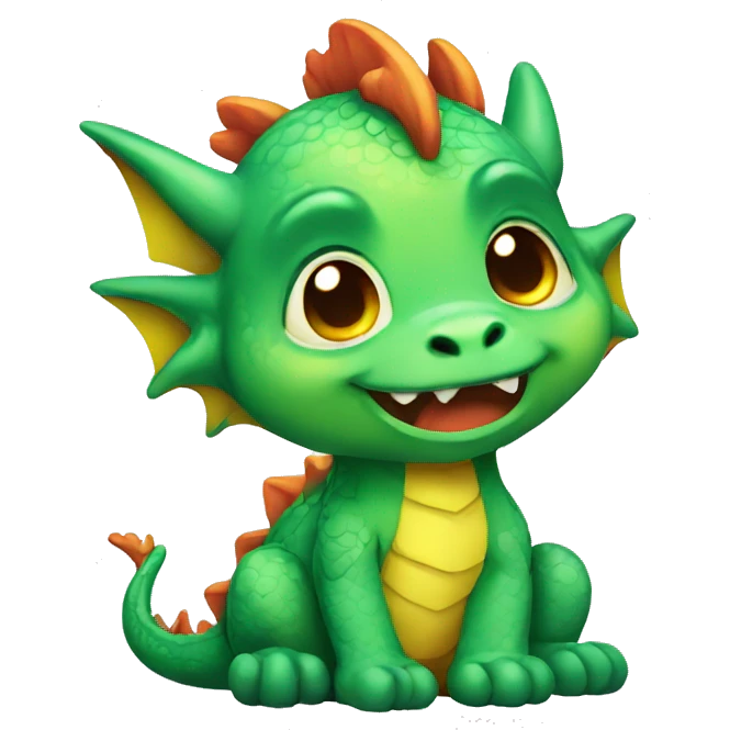 little cute dragon sad emoji