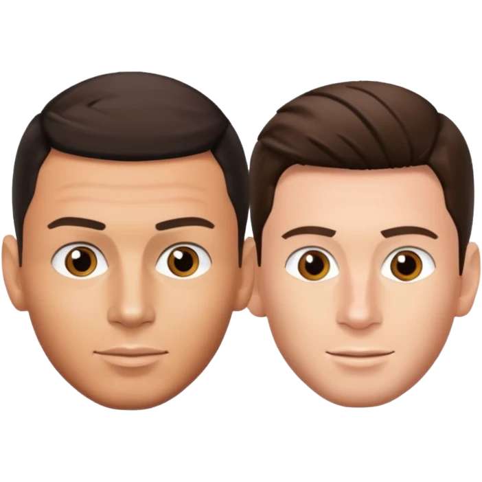Cristiano ronaldo whit messi emoji