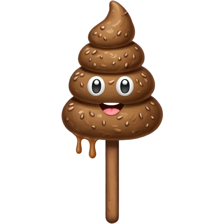 Poop on a stick emoji