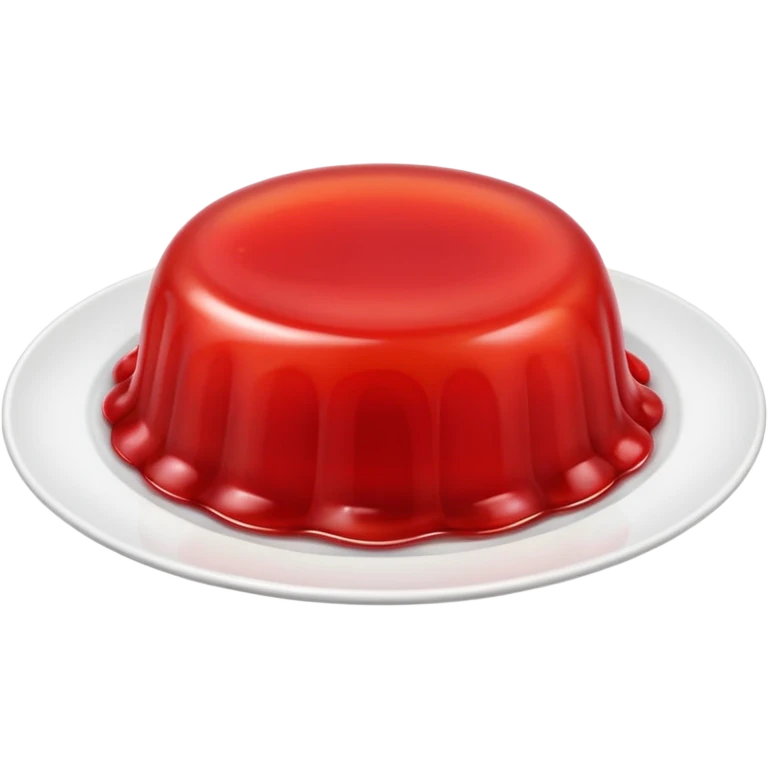Red jelly on plate  emoji