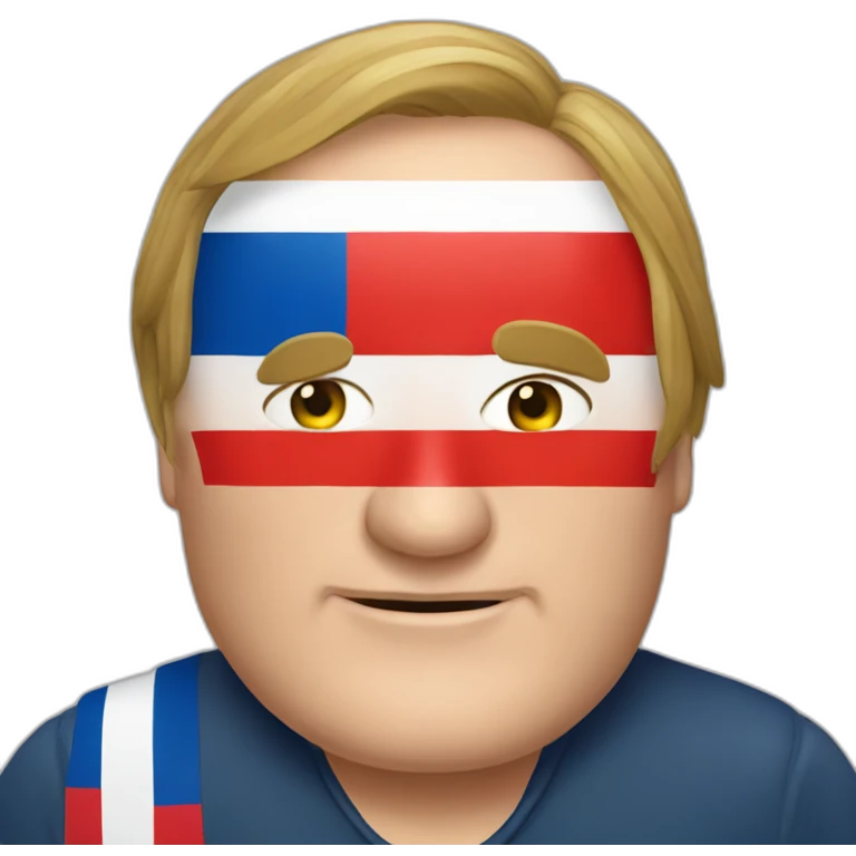 Gerard Depardieu with russian flag emoji
