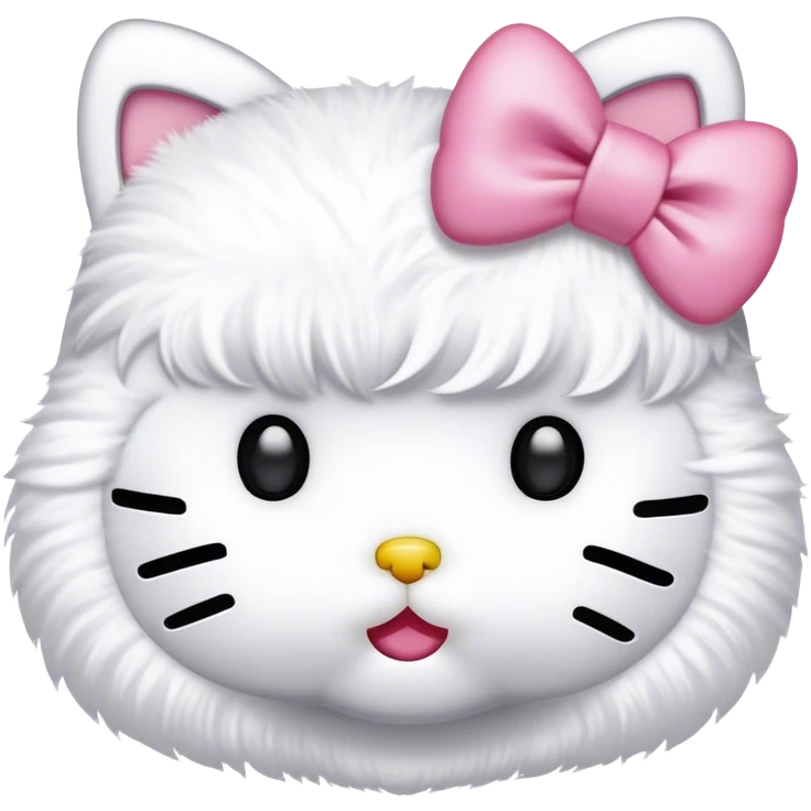 Hello Kitty applying a face mask emoji