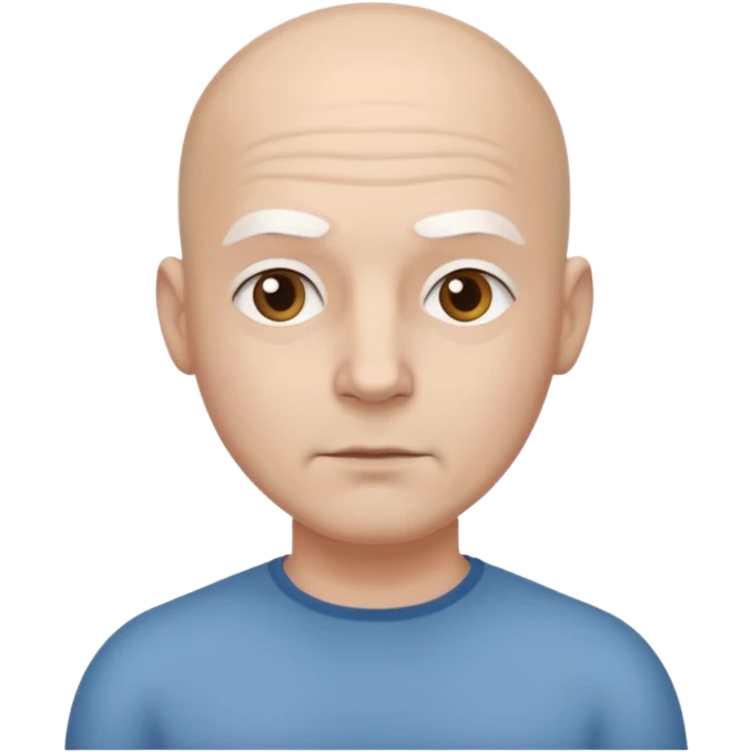 bald powder white skin man emoji