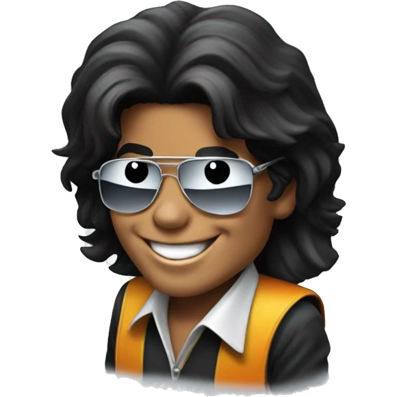 michael jackson playing computer games and smileing emoji