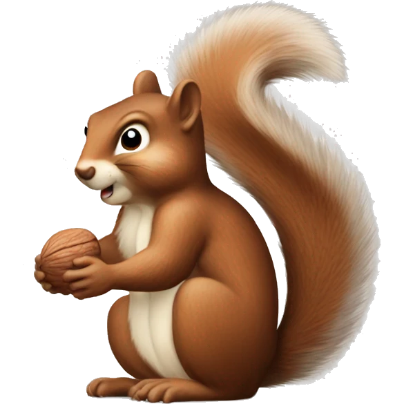 a nice squirrel who likes nuts emoji